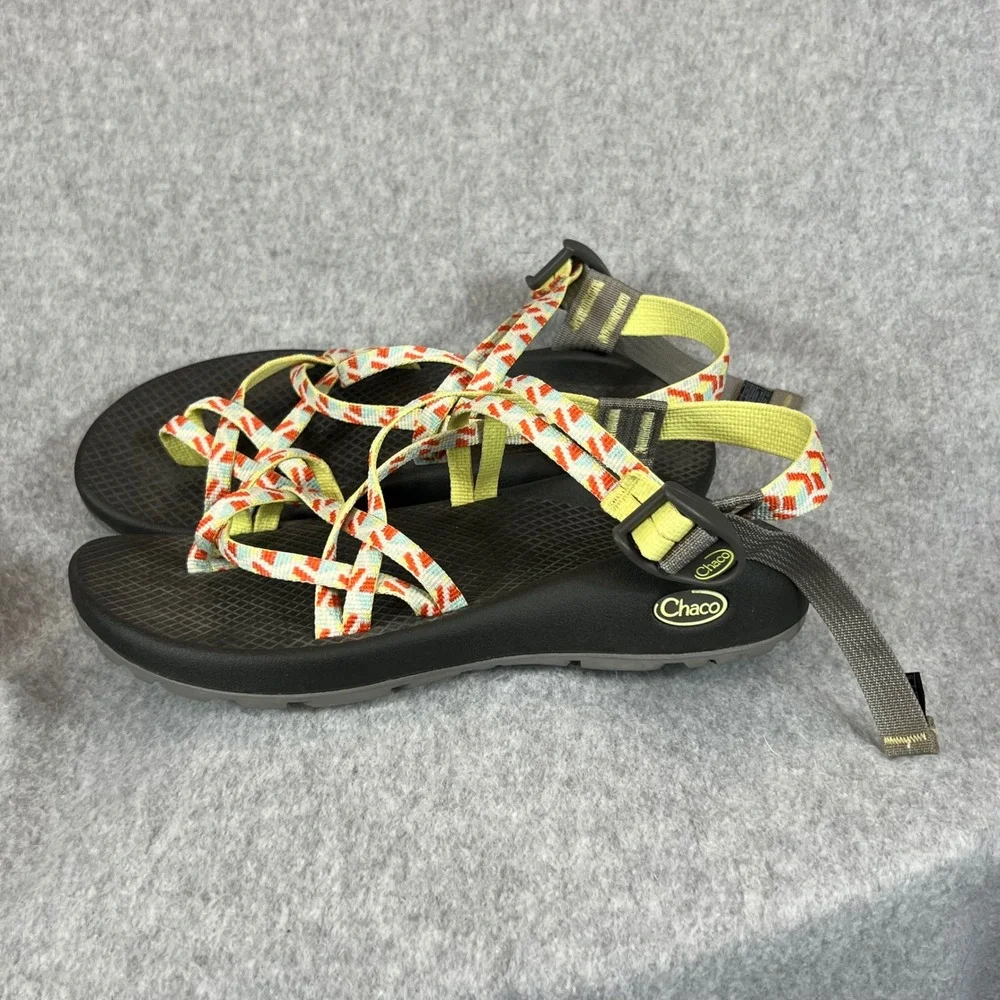 Chaco ZX 2 Sandals Womens 8 Black Outdoor J106122 Hiking Gorpcore Shoe Green